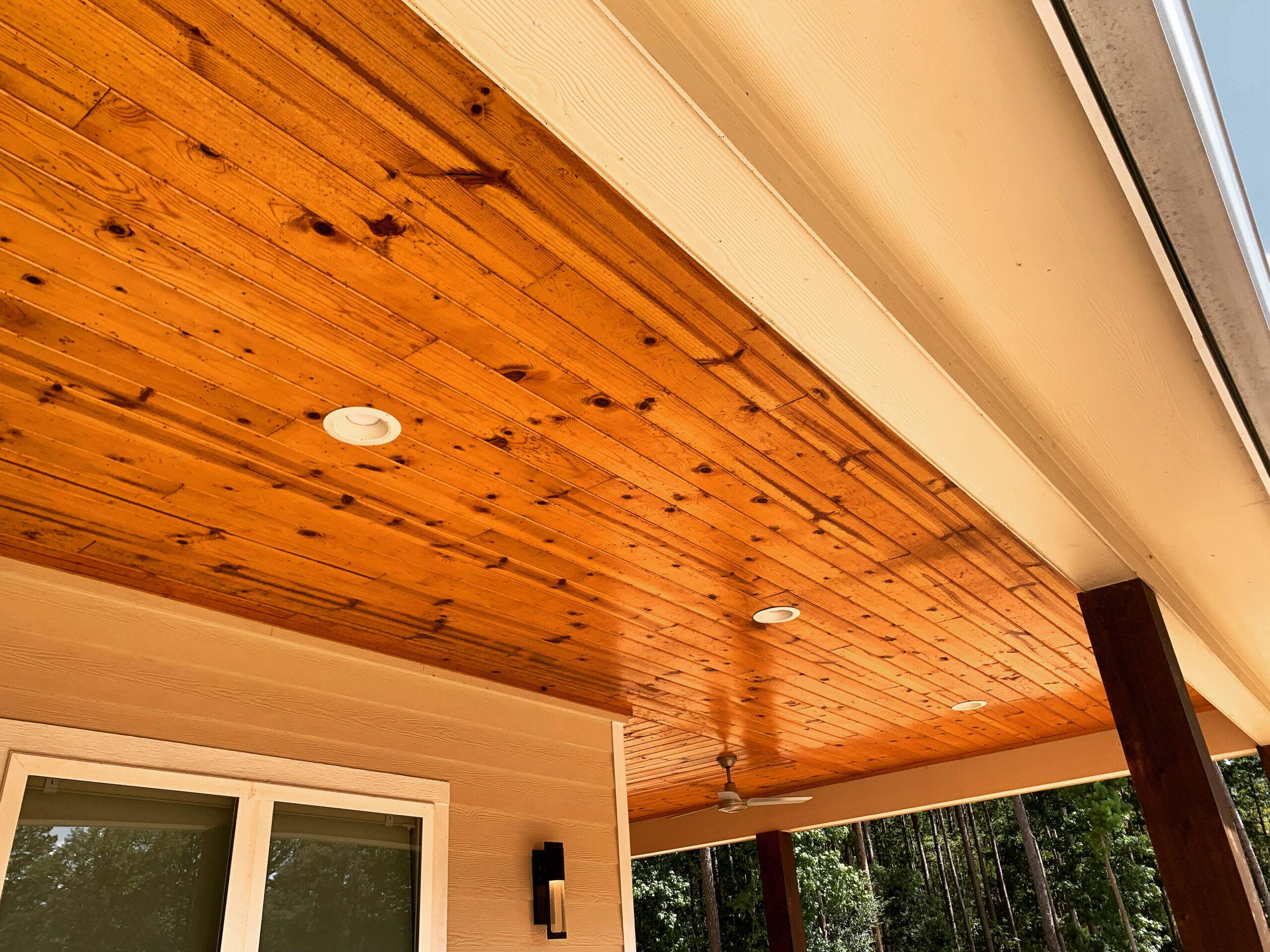 Outdoor Patio ceiling stain